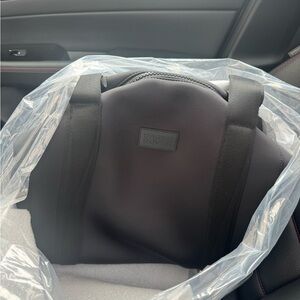 Dagne Dover Black Neoprene Toiletry Bag